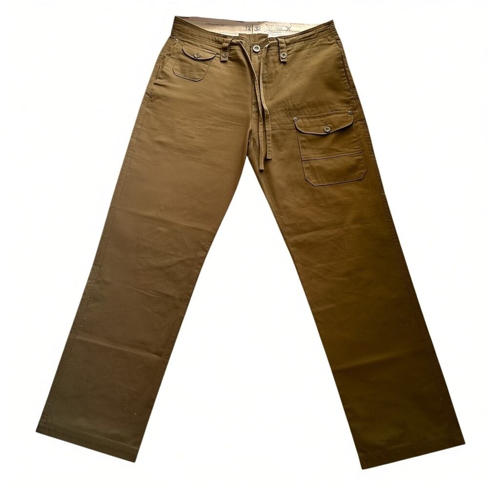 Marc Ecko Mens Cargo Pants  34x 32 Straight Cut Cotton Army NWOT Green